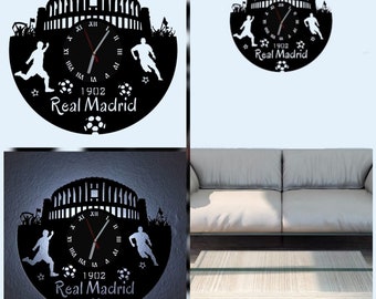 Madrid Fan LED Wanduhr Fußball Fanartikel Wanduhr Vereinsliebe Geschenk Fußballfan