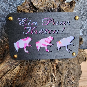 Geldgeschenk Ein Paar Kröten für Dich, Dankesagen, Präsent, Aufmerksamkeit aus Holz im Kleinformat, Kreatives Geschenk Verpackung (schwarz)