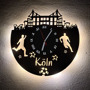 Cologne Fan LED Wall Clock Football Fan Article Wall Clock Club Love Gift Football Fan