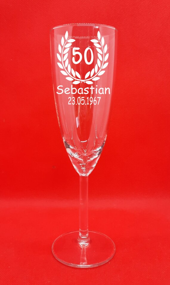 Personalized Champagne Glass for Birthday Birthday Etsy
