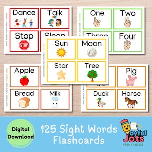 Sight Word Flashcards for Preschool | Printable PDF | Learn to Read for Kids