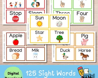 Sight Word Flashcards for Preschool | Printable PDF | Learn to Read for Kids