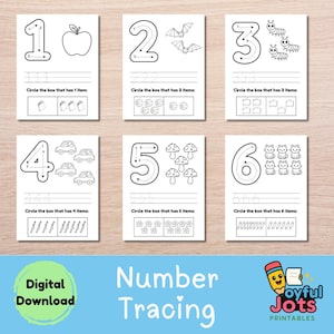 Number Tracing Worksheets 1-10 | Printable PDF for Preschool & Kindergarten | Handwriting Practice Pages