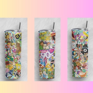 Liebe die 90er Jahre Becher, Sublimation 20 Unzen Becher, 90er Cartoons, 90er Shows
