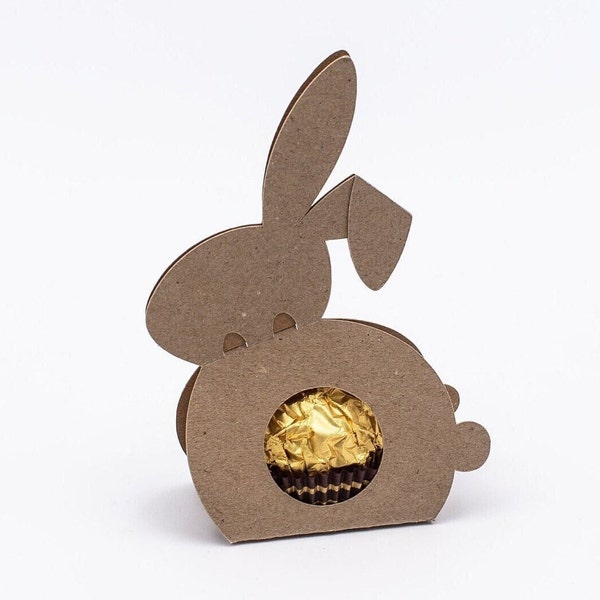 SVG Osterhase Geschenkbox für goldene Schokoladen Kugel - Ostern - Schnittdatei