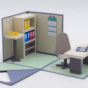 Scatola esplosiva per l'ufficio - regalo di addio per i colleghi - file plotter SVG per la scatola completa