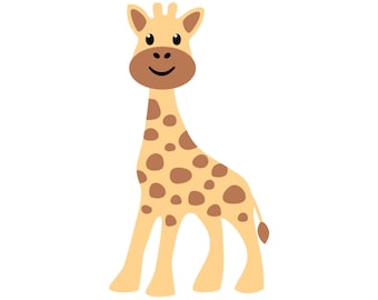 Giraffe SVG cut file, animals / for ironing transfer, map design...