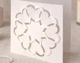 Greeting card with hearts | Birthday, Valentine's Day, Wedding, Mother's Day, Thank you - SVG plotter file
