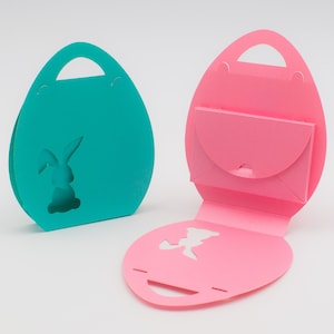 Confezione regalo SVG per Pasqua con coniglietto pasquale, file da tagliare, scatola per regali in denaro o buoni - senza colla necessaria - file digitale