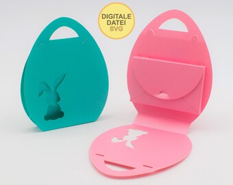 Plotter file gift box for Easter with Easter bunny, money gifts and vouchers - SVG