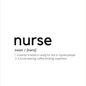 Nurse Definition Digital Print - Wall Art