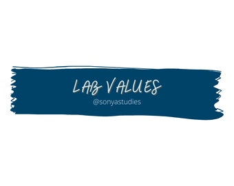 Fogli di riferimento sui valori di laboratorio - Infermieristica