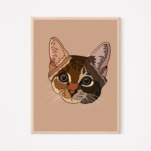 Ritratto di animale domestico personalizzato, Ritratto di cane personalizzato, Ritratto di gatto personalizzato, Ritratto digitale di animali domestici, Ritratto di animale domestico minimalista, Ritratto di animale domestico commemorativo