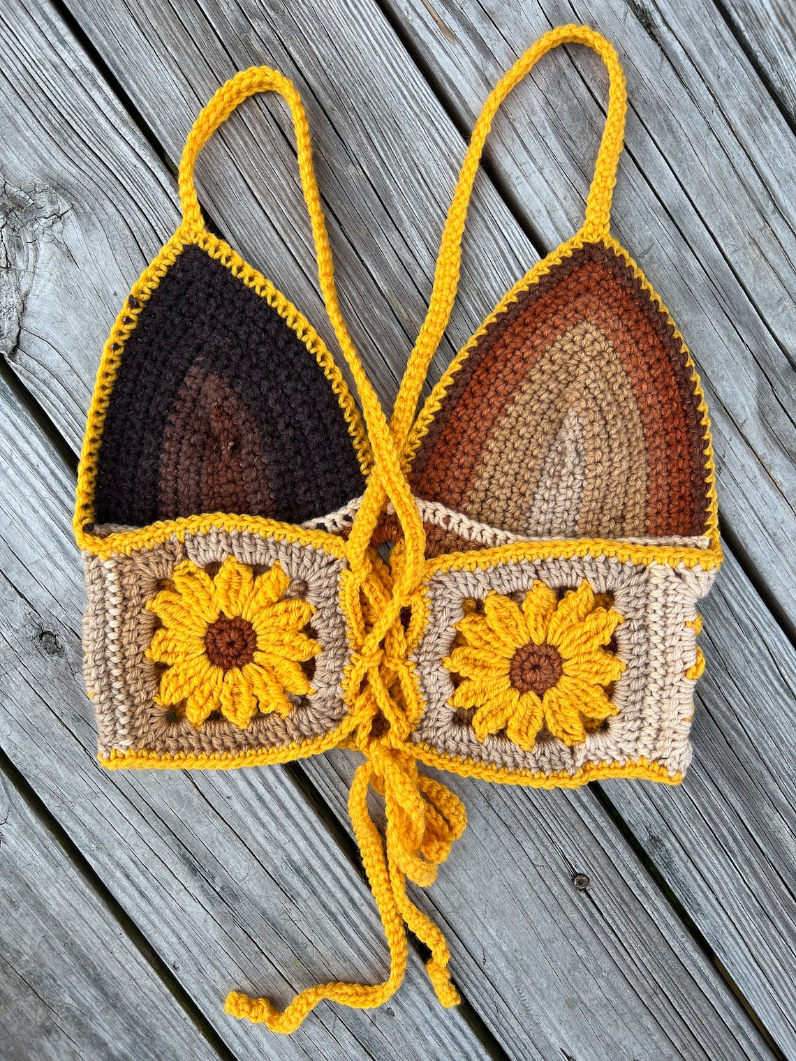 Custom Handmade Crochet Flower Bralette Crop Top - Etsy