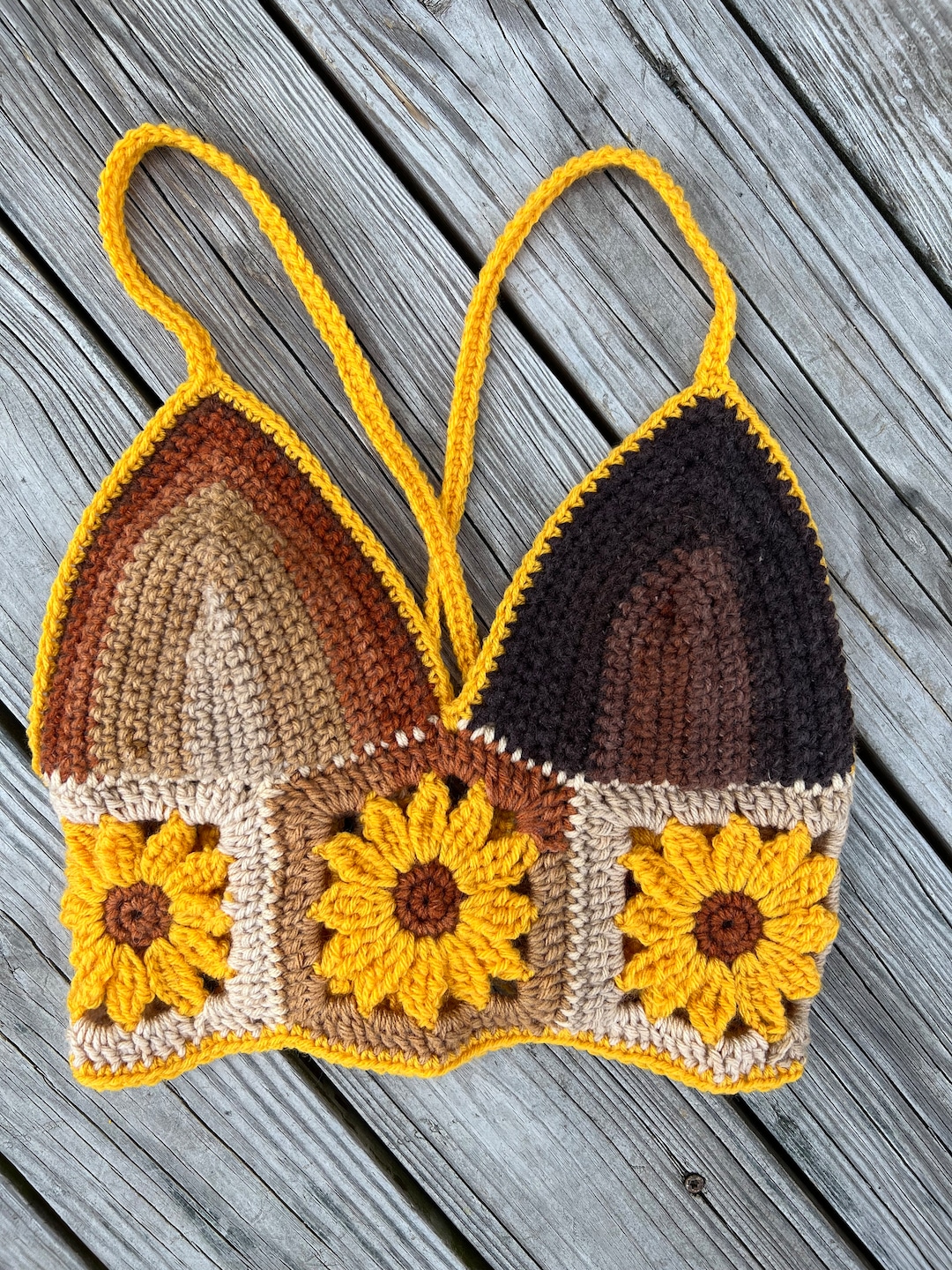 Custom Handmade Crochet Flower Bralette Crop Top - Etsy
