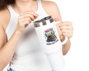 Book Lover's Insulated Travel Mug, 40oz,  Gifts for Readers, Bookish Merch, Bookish Cup, Book Lover Gift