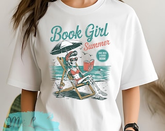 Book Girl Summer Unisex T-Shirt, Book Lover Gift, Bookish Merch, Bookish Shirt, Reader Gift