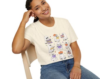 Reading Ghosts Shirt, Halloween Reader Shirt, Halloween Book Lover Shirt