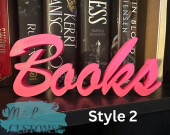Book Shelf Decor, Book Shelf Sign, Book Merch