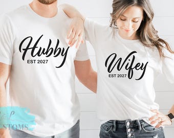 Hubby Wifey Est 2027 Digital File, SVG PNG