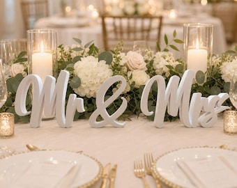Mr And Mrs Wedding Table Sign