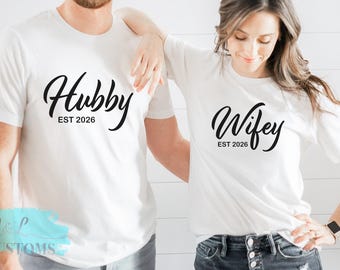 Hubby Wifey Est 2026 Digital File, SVG PNG
