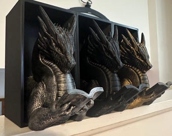 Dragon Book Nook, Book Nooks, Bookish Merch, Bookshelf Decor, Book Lover Gift, Gift for Readers