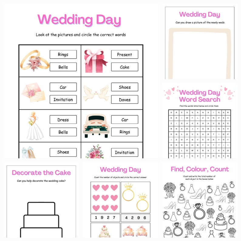 Digital Download Activity Pack for Kids, Wedding Favours for Kids, LGBTQ Wedding Gifts ...
