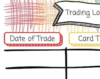 Trading Card Log: Printable Tracker for Kids (Digital)