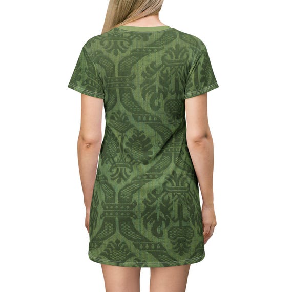 green damask dress Print T-shirt Mini dress
