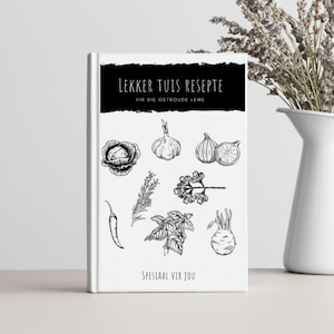 Afrikaanse digitale resepte boek, printable recipe book, recipe ebook, digital book gift