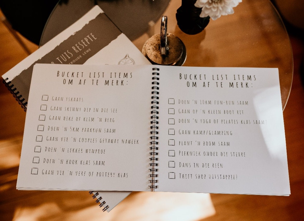 Afrikaans Digitale Date Idees Boek, Printable Book, Couple Gift Idea - Etsy