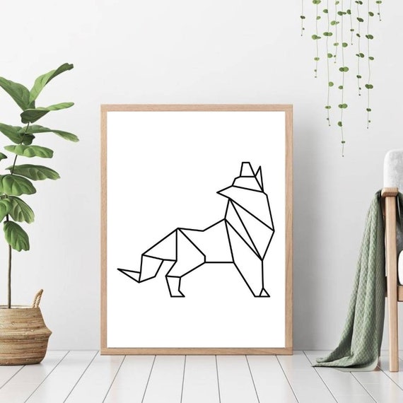 Nordic Decor Wildlife Poster Above Bed Art One Line - Etsy