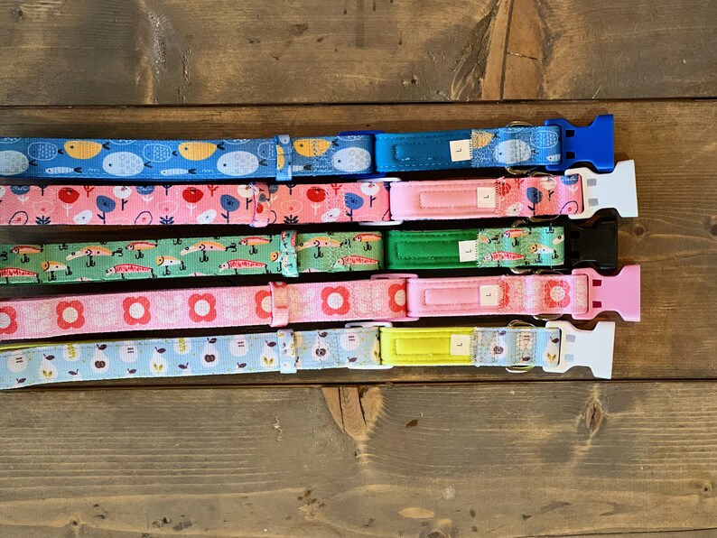 The Jess Blue Dog Collar Pear and Leaves Design Pattern Etsy