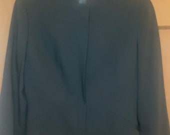 Vintage Giorgio Armani Mockneck Zip Up Blazer Size 8