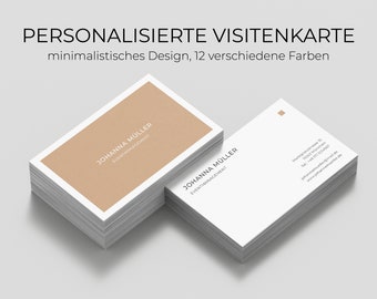 personalisierte minimalistische Visitenkarte | Business Cards, Visitenkarte, digitaler Download