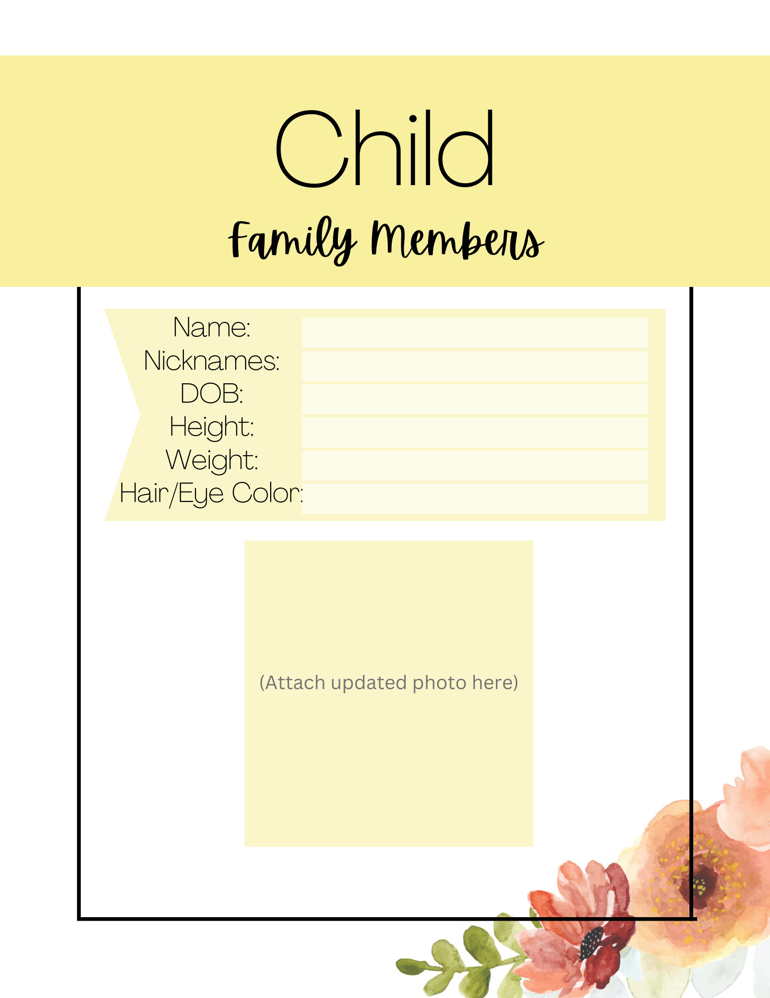 Emergency Binder Printable - Etsy