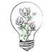 Floral Lightbulb Printable - Etsy