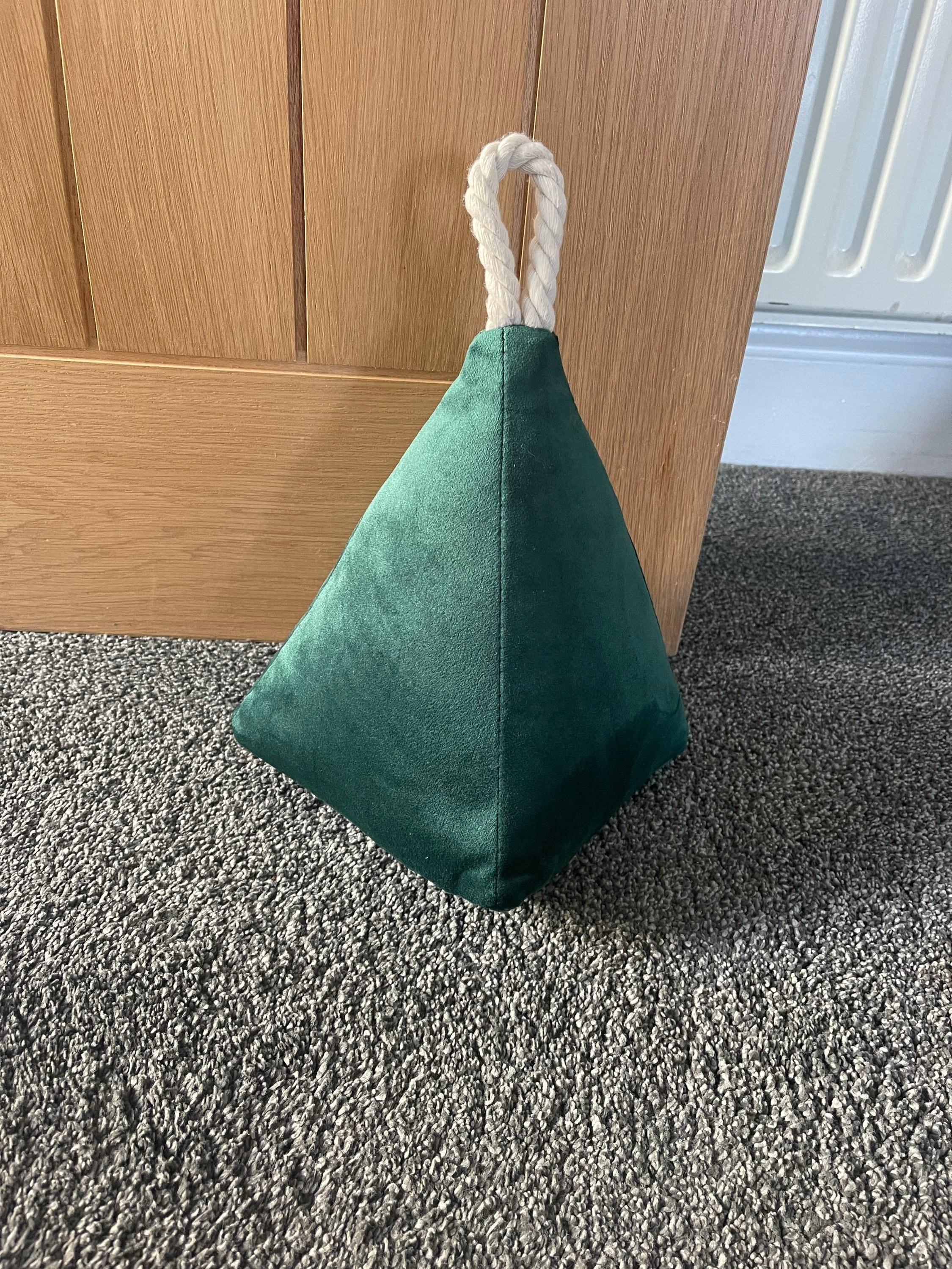 Door Stop Luxury Plush Velvet Door Stop Forest Green Plush Etsy UK