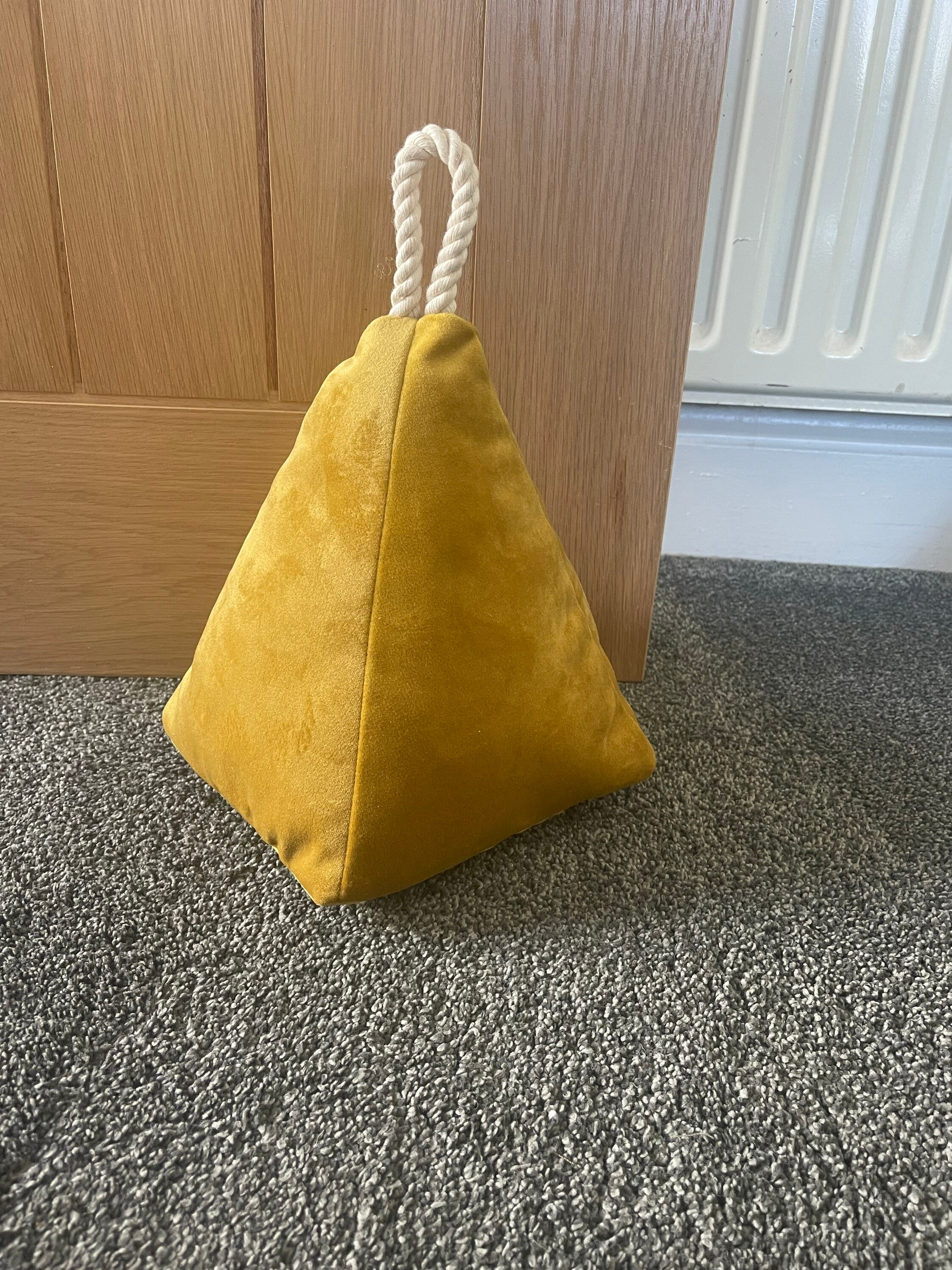 Door Stopmustard Velvetdoor Stopdoor Weightdoor Stay Etsy UK