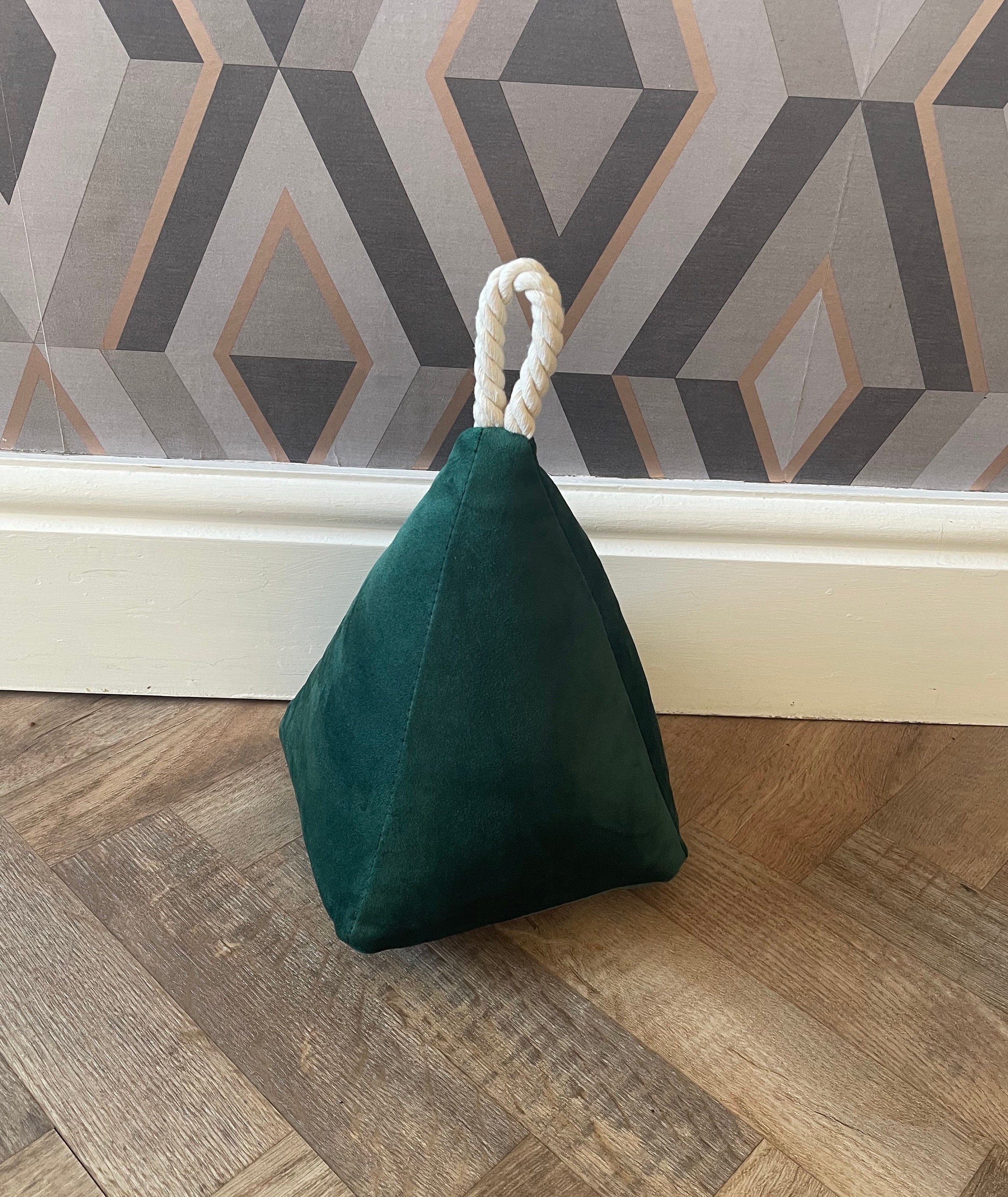 Door Stop Luxury Plush Velvet Door Stop Forest Green Plush Etsy UK