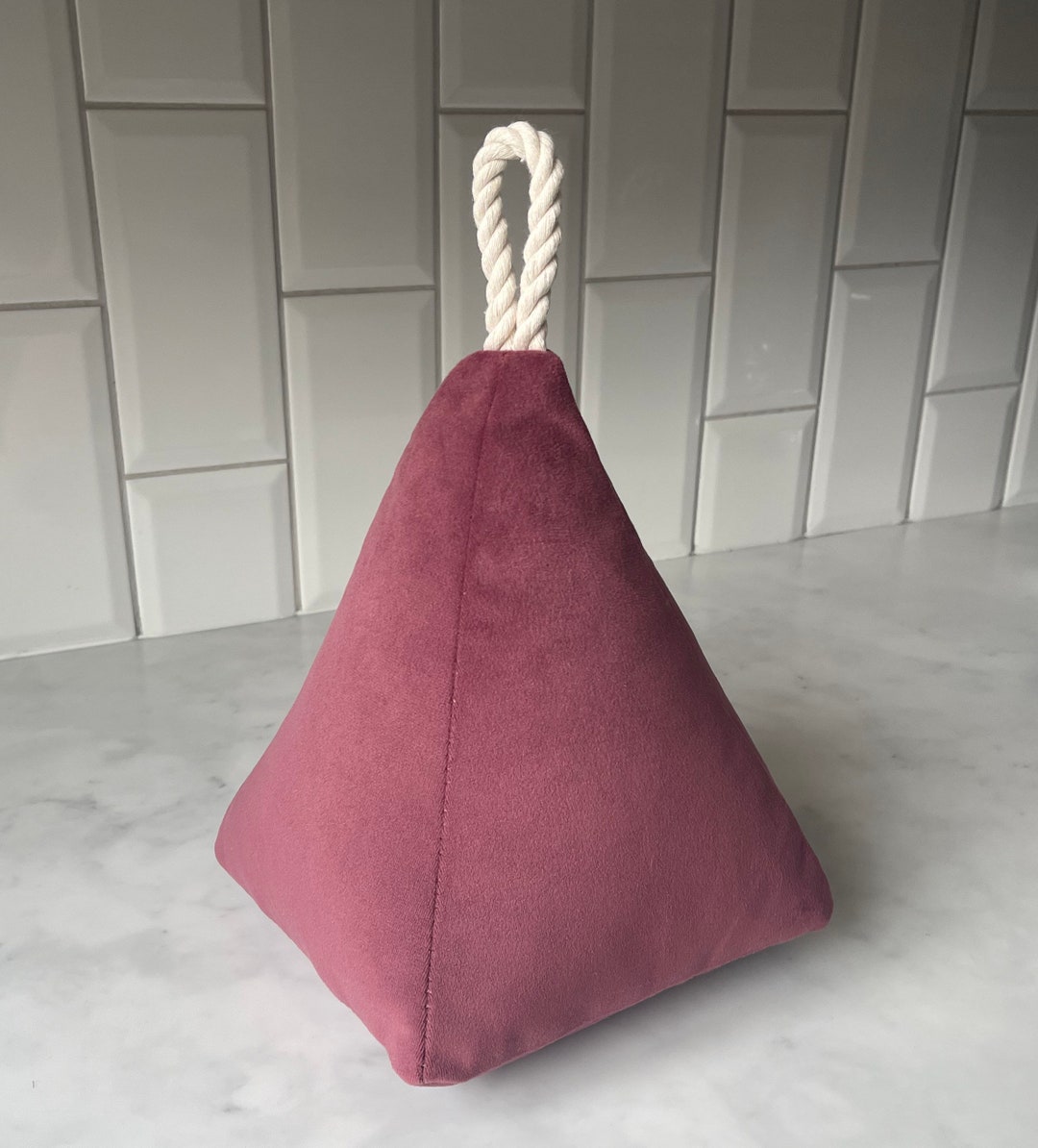 Door Stop Luxury Plush Velvet Door Stop Dirty Rose Pink Velvet Door