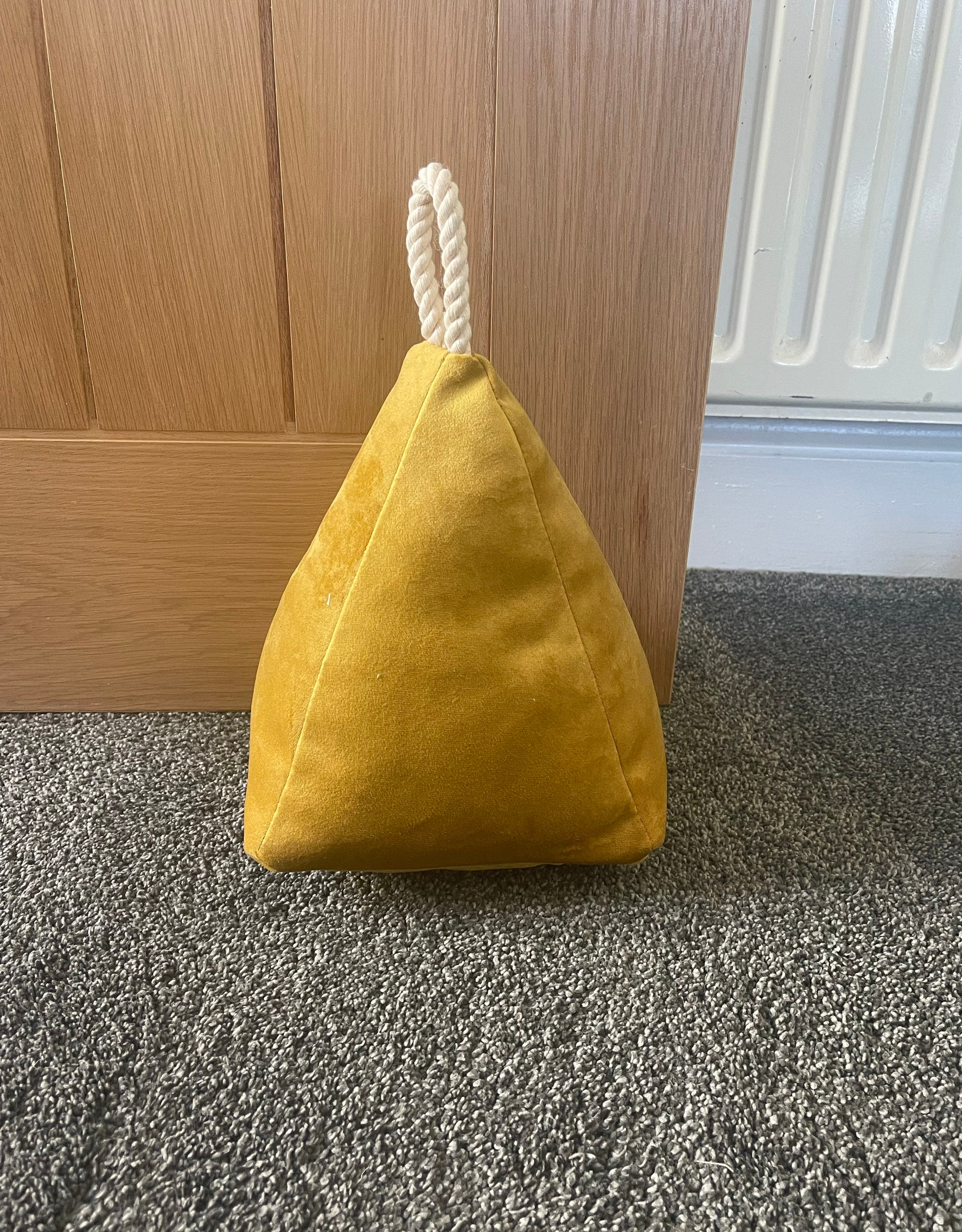 Door Stopmustard Velvetdoor Stopdoor Weightdoor Stay Etsy UK