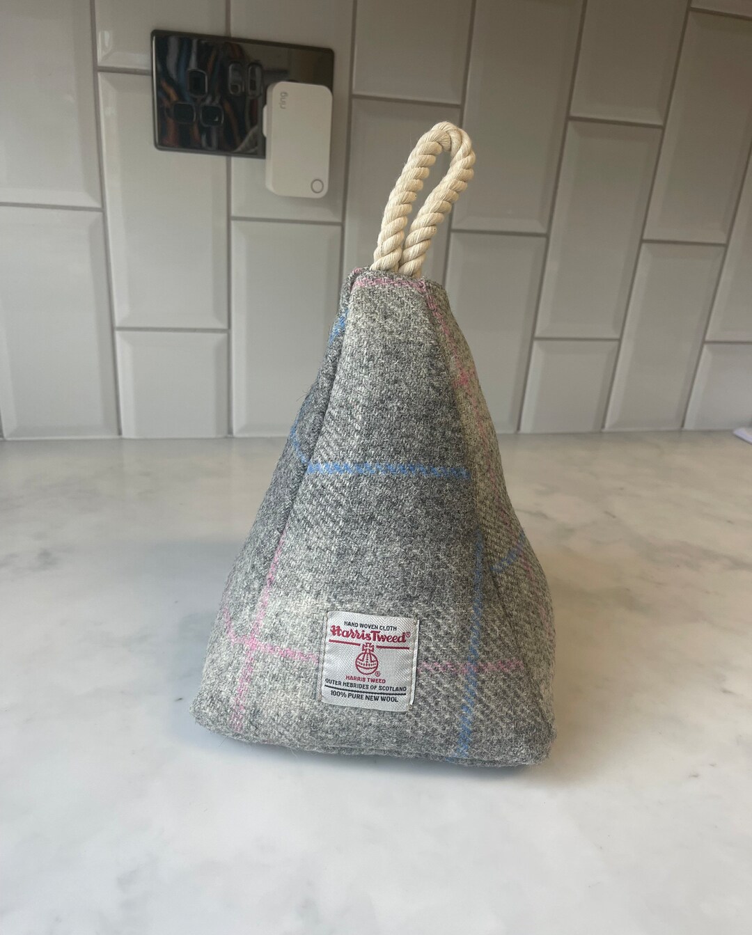 Door Stop Grey Door Stop Grey Tweeddoor Stopdoor Weight A095 Etsy UK