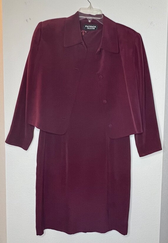 Patrick Collection Burgundy Dress with Matching Ja