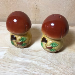 Vintage Merry Mushroom inspired Salt and Pepper Japan marked