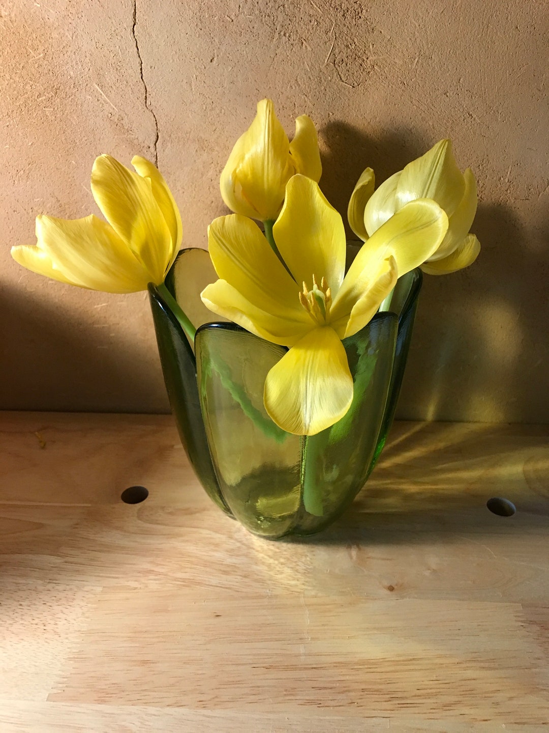 Vintage Indiana Glass Lotus Flower Vase Etsy