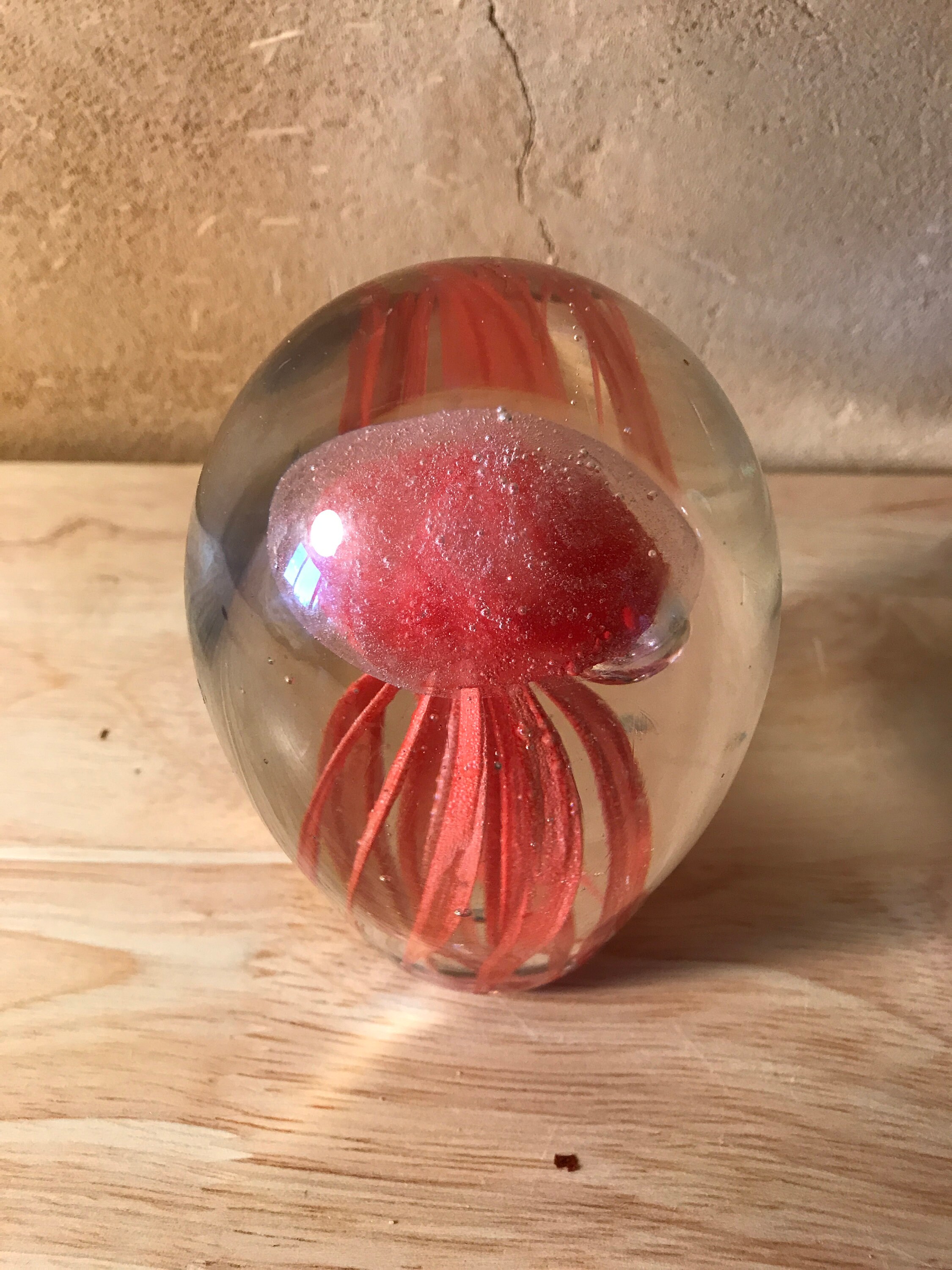 Glass Paper Weight Jellyfish Hand Blown Art Glass Unique - Etsy