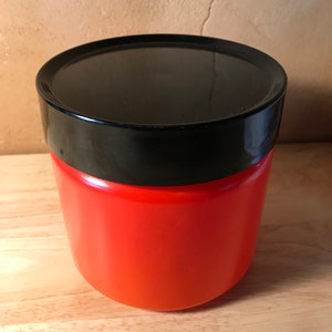 Vintage Fire King Ombré Milk glass screw top jar Retro HTF Collectible