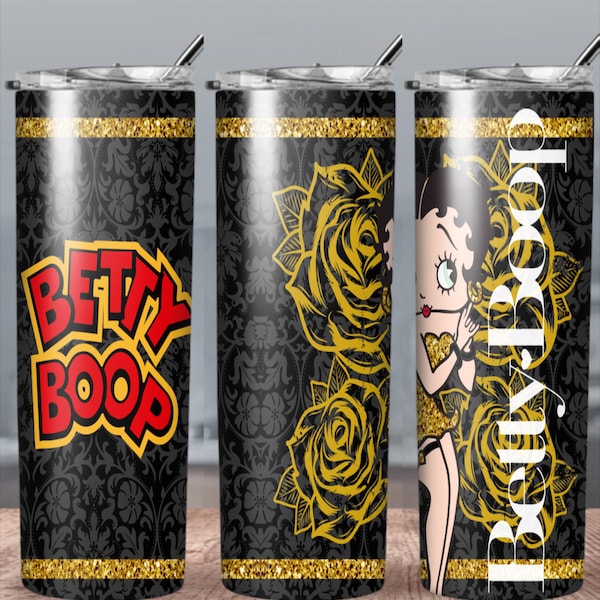 betty boop skinny tumbler's design